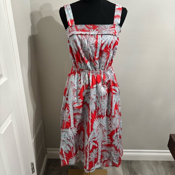 Talbots Dresses & Skirts - Talbots Oasis Palm Voile Fit and Flare Dress Size 2 Petite Resortwear Beach Vaca